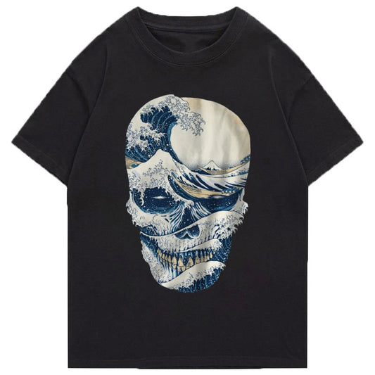 Tokyo-Tiger The Great Wave Skull Classic T-Shirt