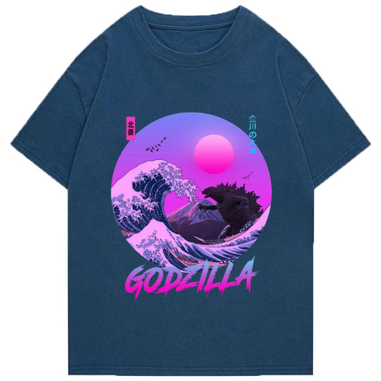 Tokyo-Tiger Retro Wave Godzilla Japanese Classic T-Shirt